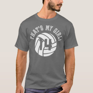 Camiseta Ése es mi Chica #14 Jugador de voleibol, mamá o pa