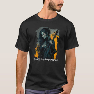 Camiseta Ese es mi feliz estilo de Gótico de cara del miérc