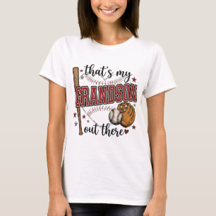 Camiseta Ese Es Mi Nieto Ahí Fuera Abuela De Béisbol