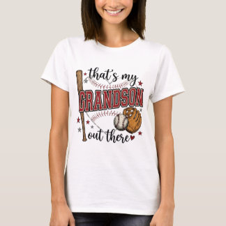 Camiseta Ese Es Mi Nieto Ahí Fuera Abuela De Béisbol