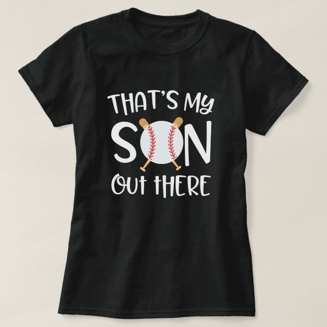 Camiseta Ése es mi regalo de la mamá del juego de béisbol (Diseño del anverso)