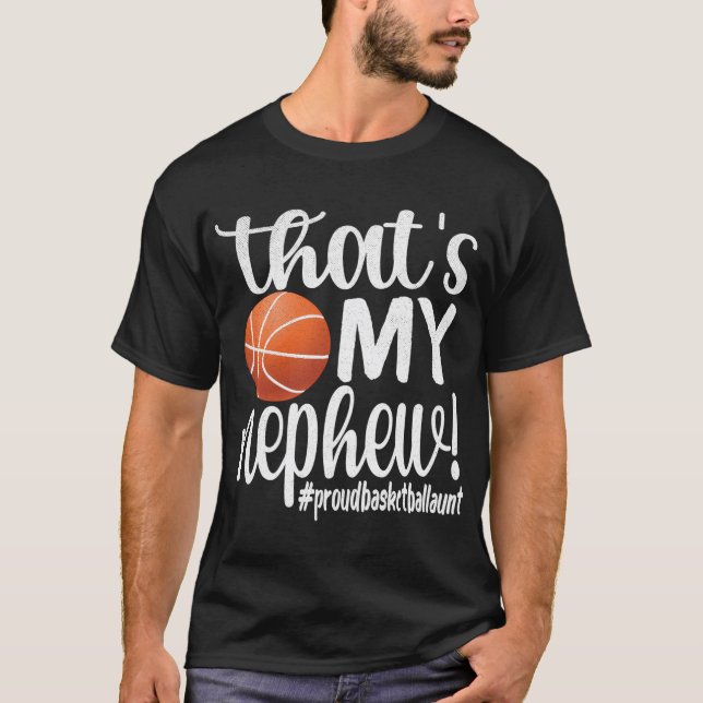 Camiseta Ese Es Mi Sobrino Orgulloso Tía De Baloncesto (Anverso)