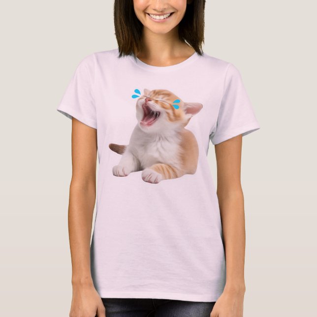 Camiseta Ese es su gracioso gato ríe (Anverso)