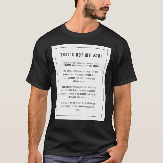 CAMISETA ¡ESE NO ES MI TRABAJO!  (Anverso)