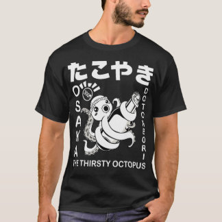 Camiseta ese Takoyaki Osaka Alimentos Hiragana Street Foodi