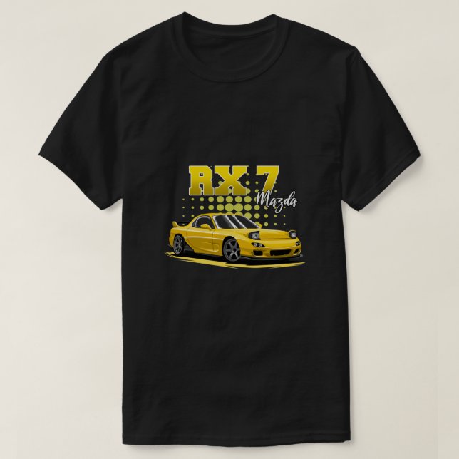Camiseta Esencial Amarilla Rx7 (Diseño del anverso)