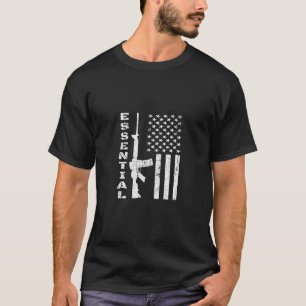 Camiseta Esencial Ar15 Bandera Estadounidense 2ª Enmienda A