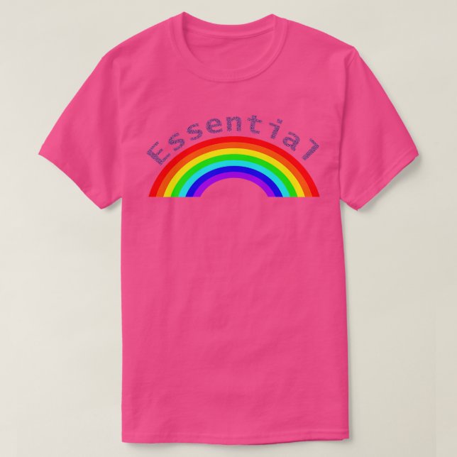 Camiseta Esencial arcoiris (Diseño del anverso)