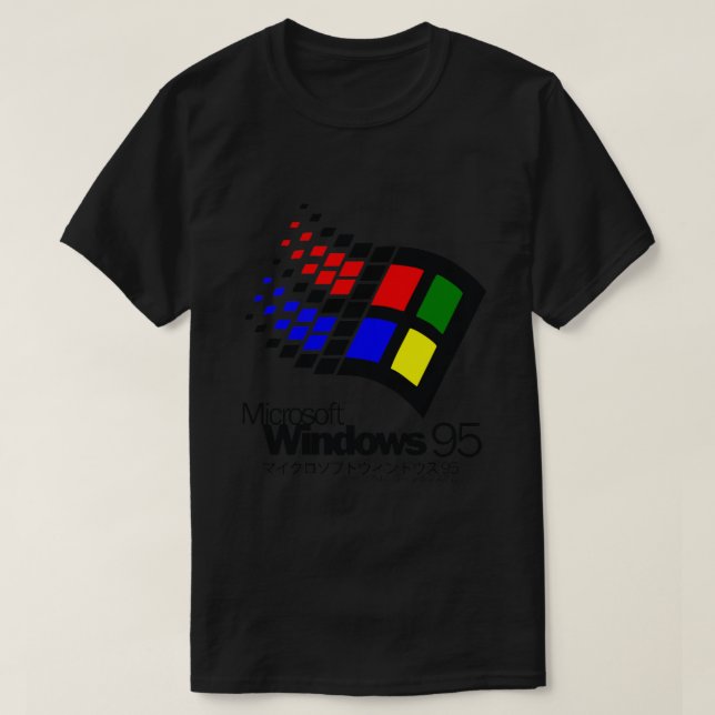 Camiseta esencial con logotipo de Windows 95 (Diseño del anverso)