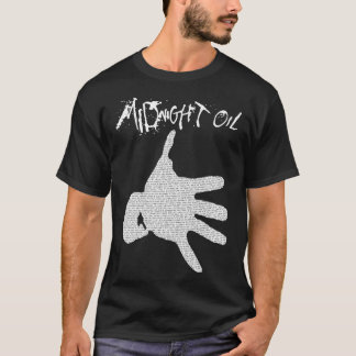 Camiseta esencial de aceite blanco de medianoche