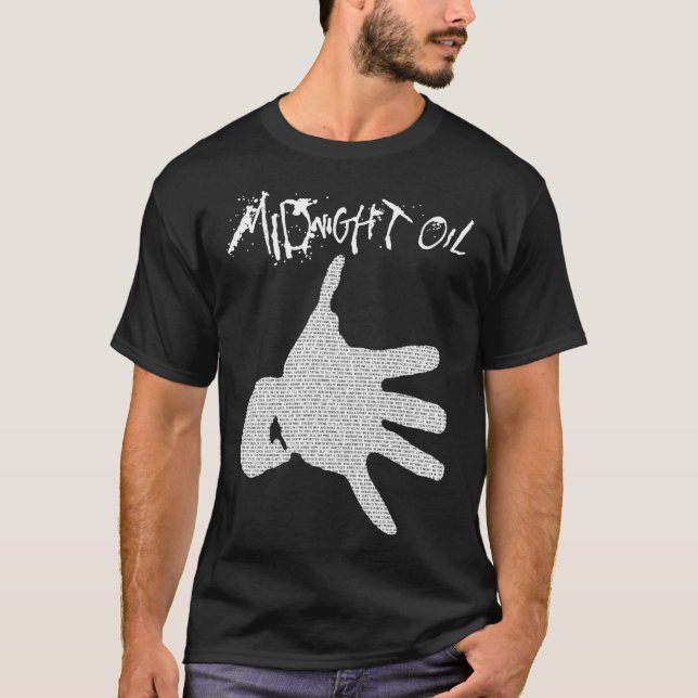 Camiseta esencial de aceite blanco de medianoche (Anverso)