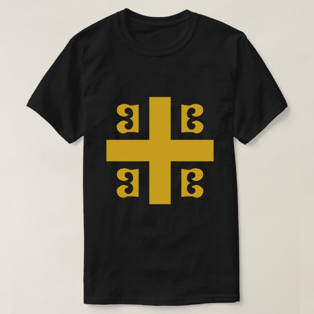 Camiseta esencial de bandera bizantina (Diseño del anverso)