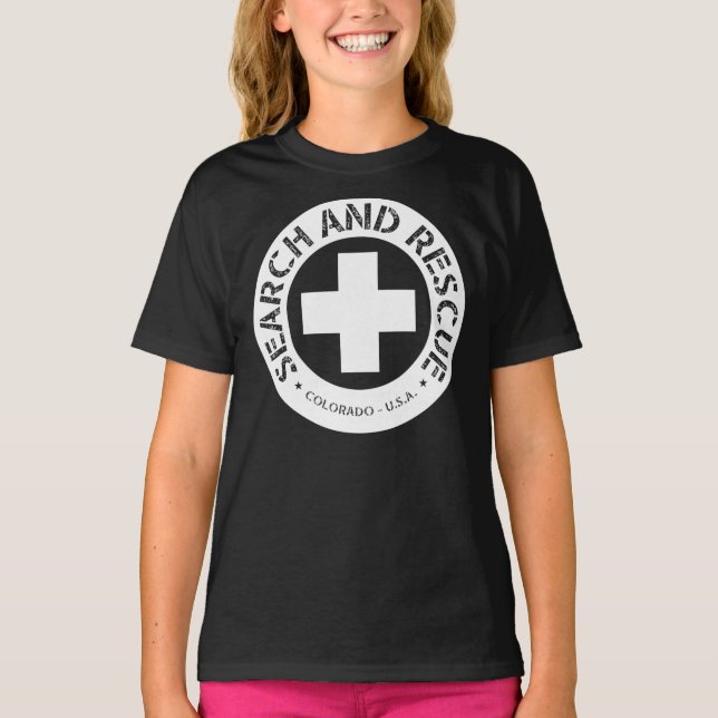 Camiseta esencial de búsqueda y rescate de Colorad (Anverso)