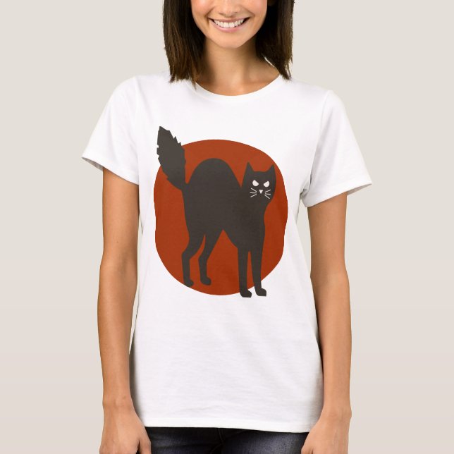 Camiseta Esencial de gato negro anarquista (Anverso)