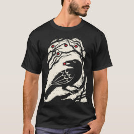 Camiseta Esencial de impresión de aves de Berries en otoño