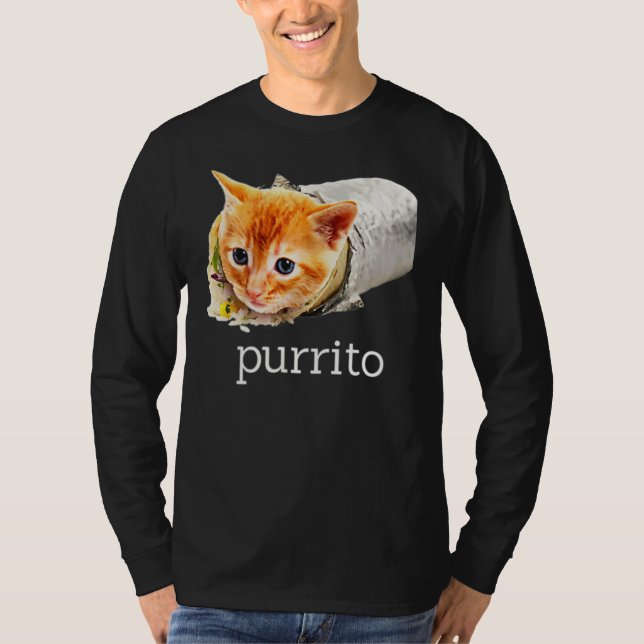 Camiseta Esencial de purrito de gato kitty burrito de piun (Anverso)