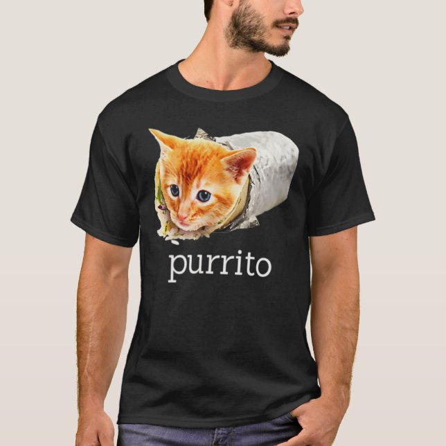 Camiseta Esencial de purrito de gato kitty burrito de piun (Anverso)