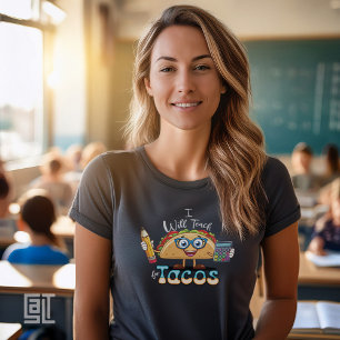 Camiseta Esencial Enseñaré por Tacos Profesor de Matemática