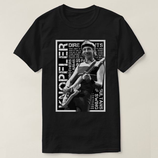 Camiseta Esencial Guitare Red Dire Straits (Diseño del anverso)