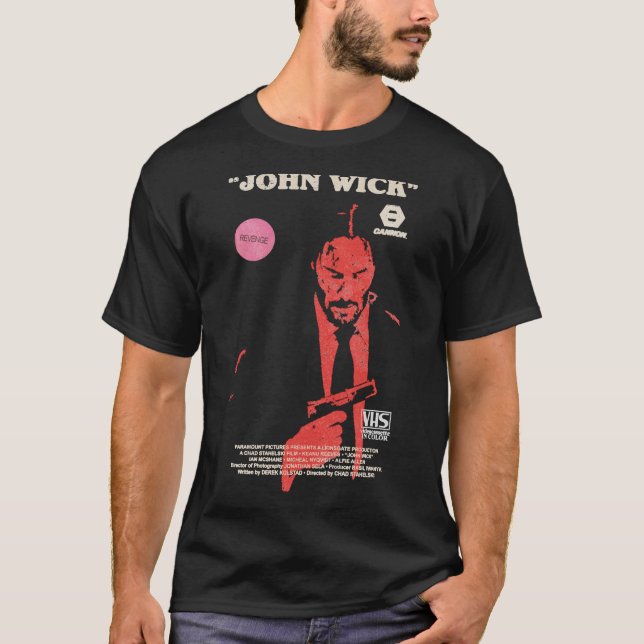 Camiseta esencial John Wick VHS (Anverso)