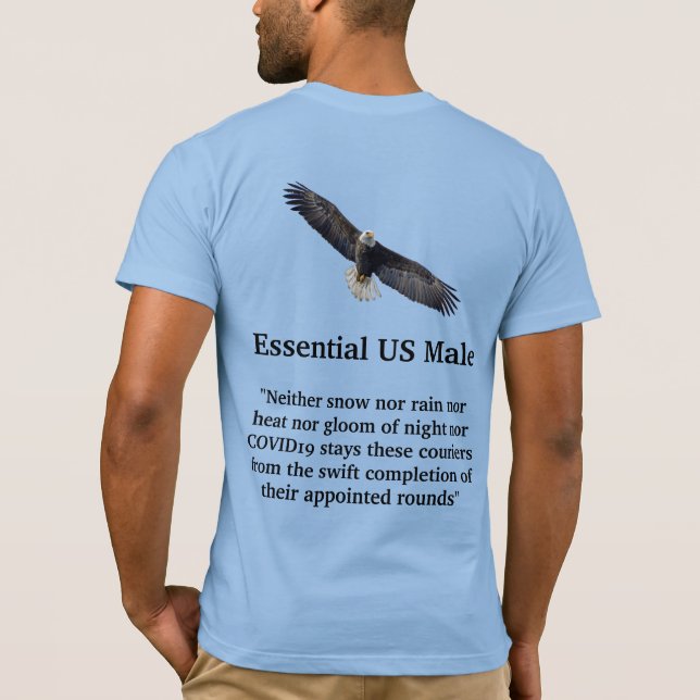 Camiseta esencial masculina de EE.UU. (Reverso)