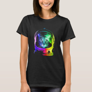 Camiseta Esencial para astronauta de chat de gato
