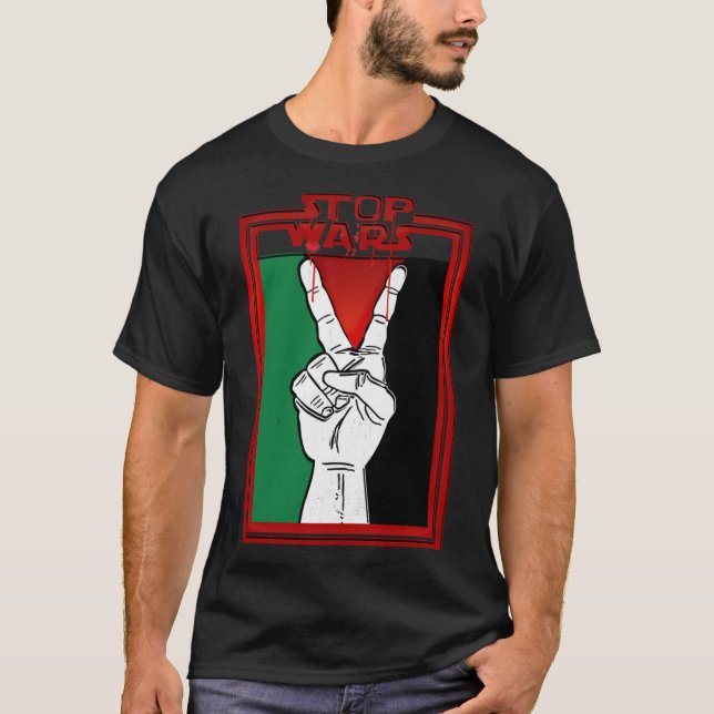 Camiseta esencial para detener las guerras en Pale (Anverso)
