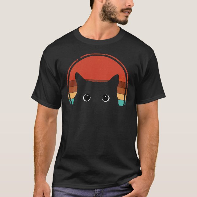 Camiseta esencial para la cosecha del gato negro q (Anverso)