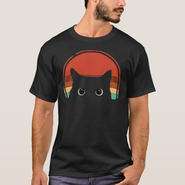 Camiseta esencial para la cosecha del gato negro q (Anverso)
