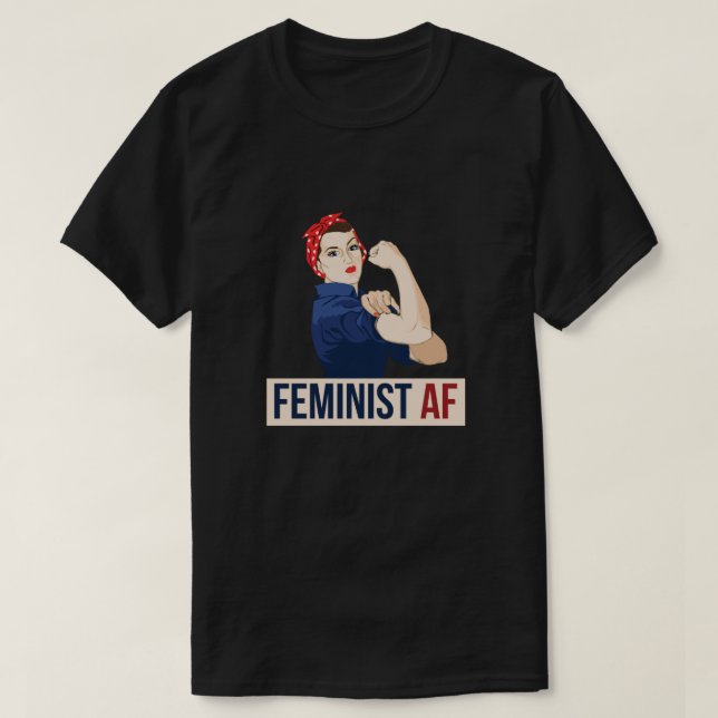 Camiseta Esencial rivéter rosie de AF feminista (Diseño del anverso)