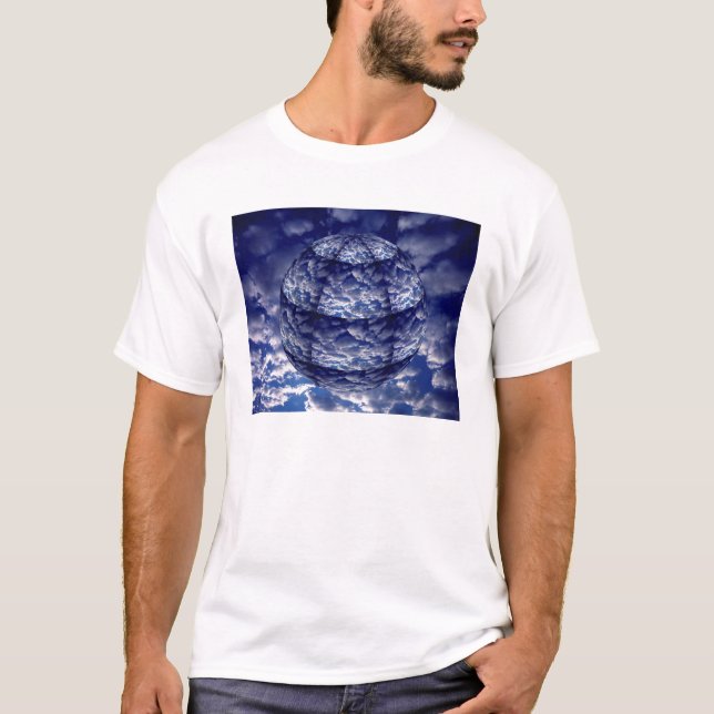 Camiseta Esfera 3D de nube abstracta (Anverso)