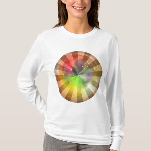 Camiseta Esfera abstracta con efecto ligero (Anverso)