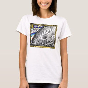 Camiseta Esfera celeste intrincada Sol Luna Estrellas Plane