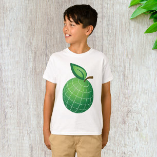 Camiseta Esfera Eco Globe Fruta Verde Hoja de Tierra