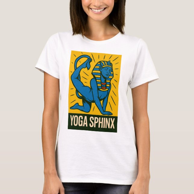 Camiseta Esfinge de yoga - Arte pop clásico (Anverso)