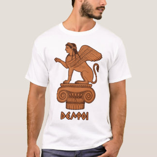 Camiseta Esfinge en Delfos - Figura Roja Griega Antigua