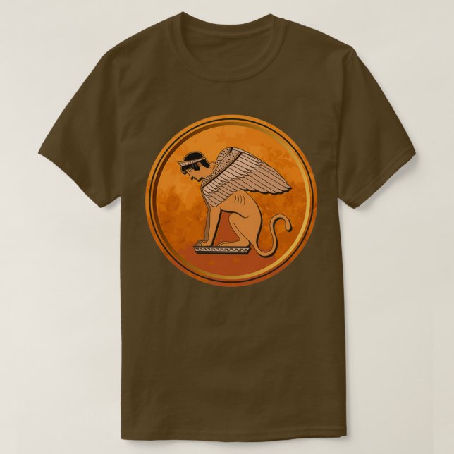 Camiseta Esfinge Grecia Antigua (Diseño del anverso)