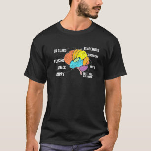 Camiseta Esgrima Anatomía Cerebral Escándalo eslogan esloga