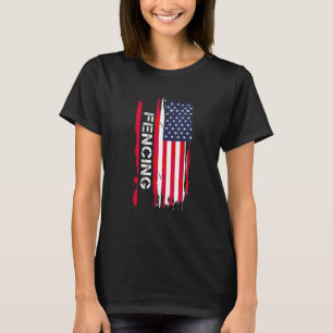 Camiseta Esgrima Bandera De Ee.Uu. Hombres Mujeres