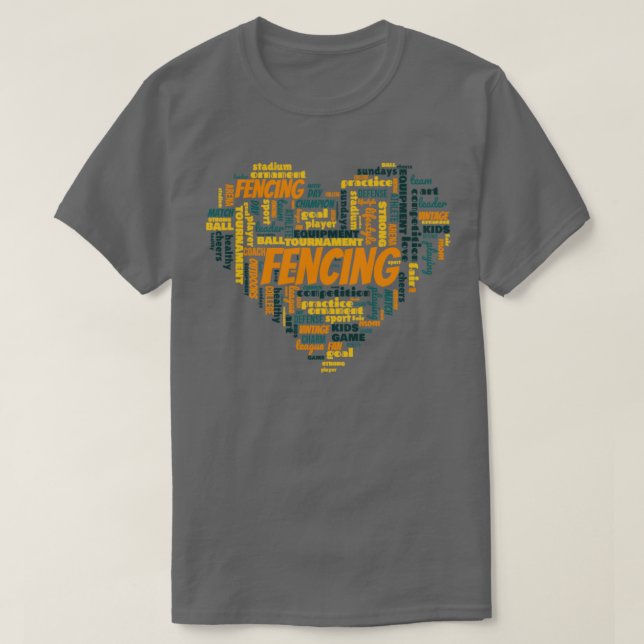 Camiseta Esgrima de corazón chica (Diseño del anverso)