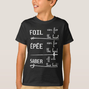 Camiseta Esgrima de definición de Relieve metalizado Epee