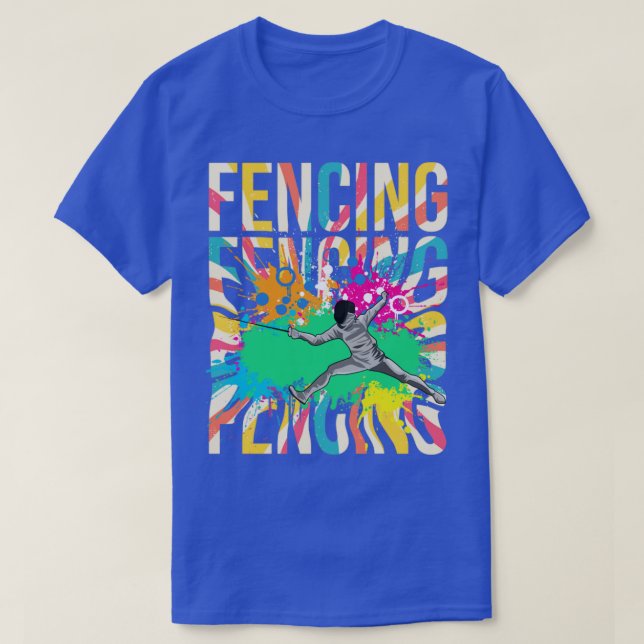 Camiseta Esgrima de esgrima colorida (Diseño del anverso)