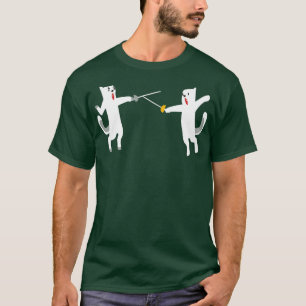 Camiseta Esgrima de esgrima de esgrima para gatos