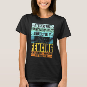 Camiseta Esgrima Deporte Chiste Para Hombres Mujeres Niños