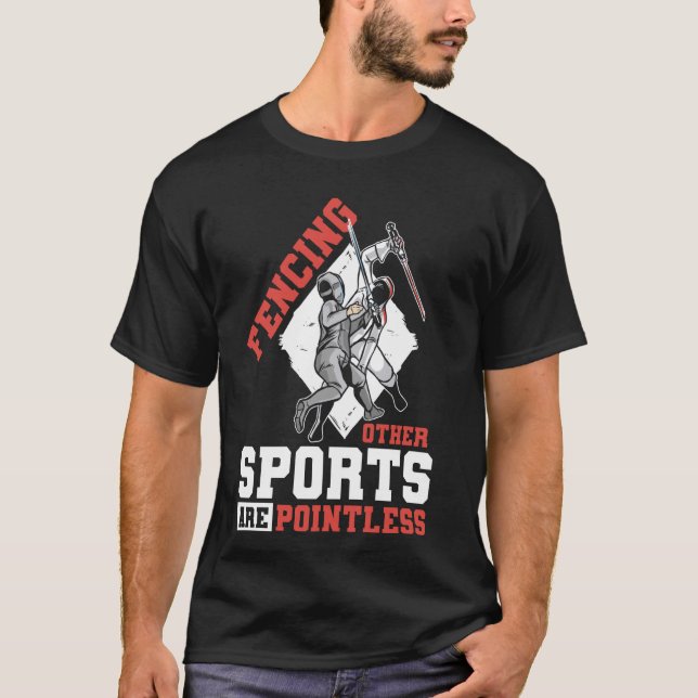 Camiseta Esgrima Deportiva Esgrima, lucha espada Epee Saber (Anverso)