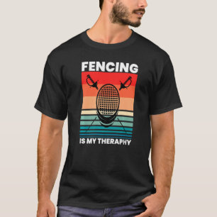 Camiseta Esgrima Es Mi Terapia Funny Fencer Sports Player G