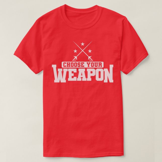 Camiseta Esgrima escoge tu saber de arma o títere (Diseño del anverso)