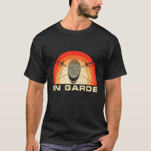 Camiseta Esgrima Gráfico Tee En Garde Vintage Sunset Fencin