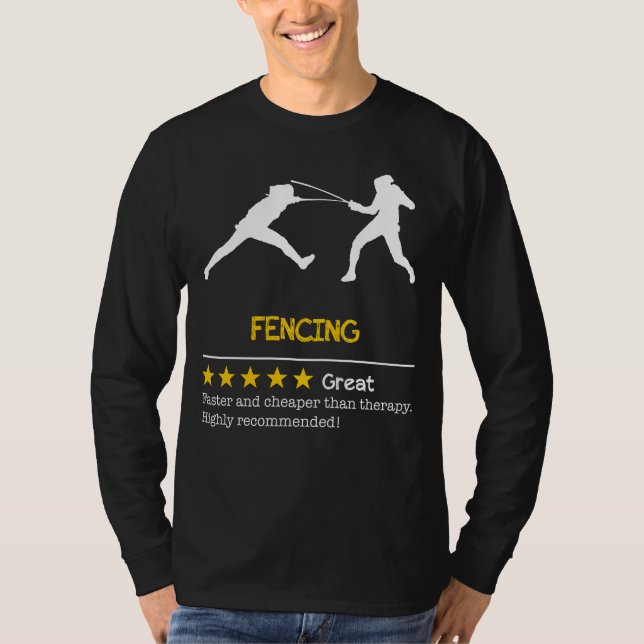 Camiseta Esgrima: Más barata, más rápida, divertida (Anverso)