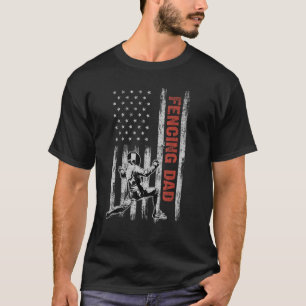Camiseta Esgrima Papá Noel Bandera Estadounidense Día del P